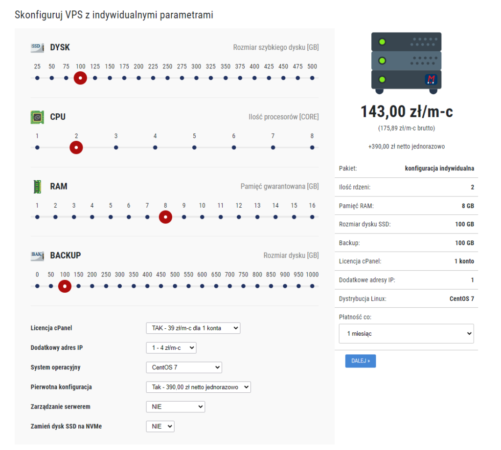 Jak zamówić VPS z cPanel