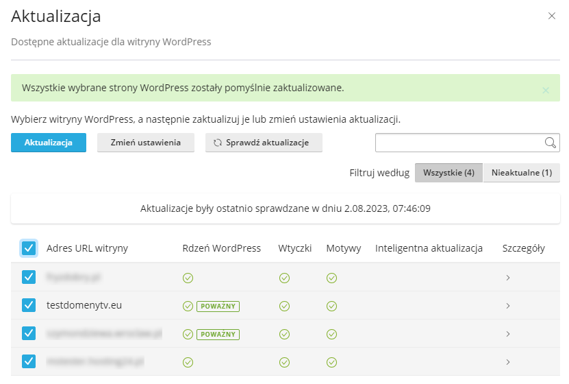 wp toolkit automatyczna aktualizacja po aktualizacji