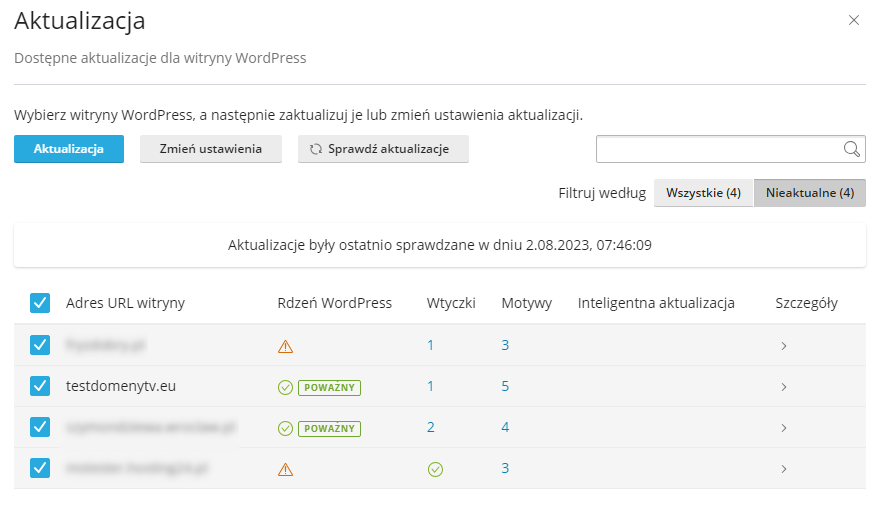 wp toolkit automatyczna aktualizacja