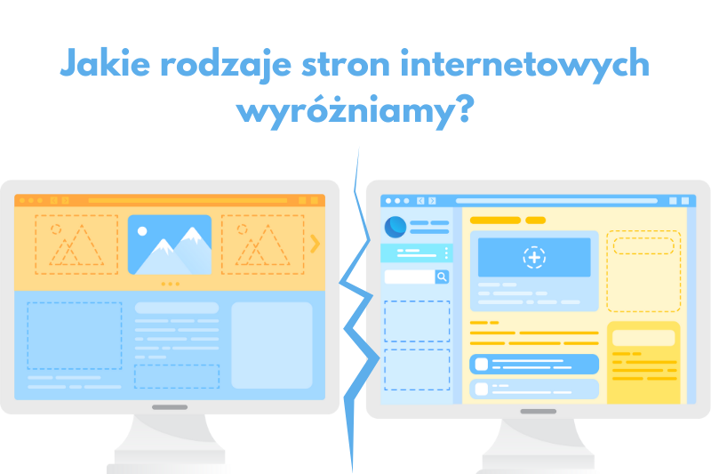 rodzaje stron internetowych