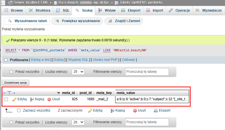 Aktualizacja adresów URL – wtyczka Better Search Replace 5