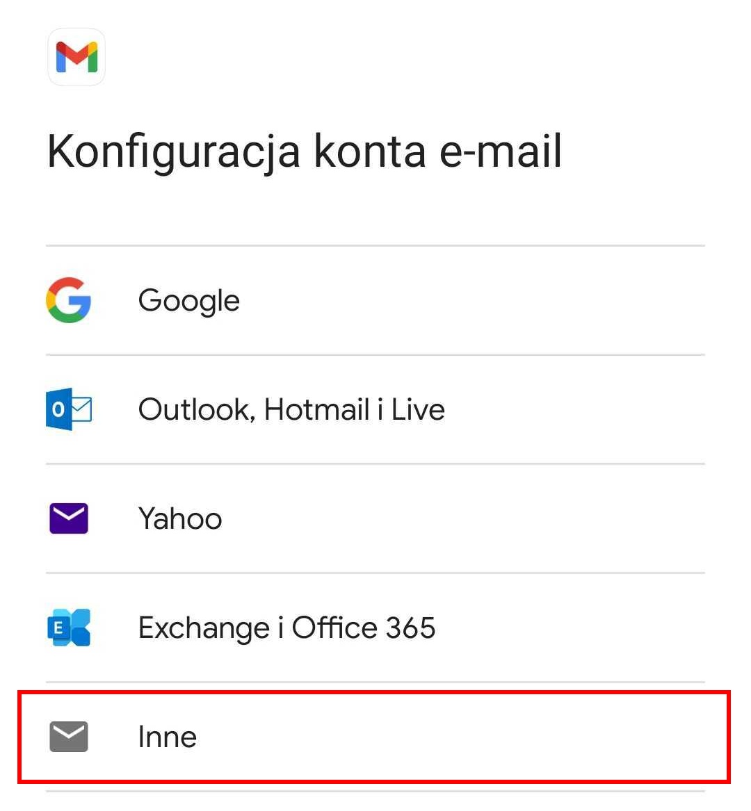 Gmail dodaj inne konto
