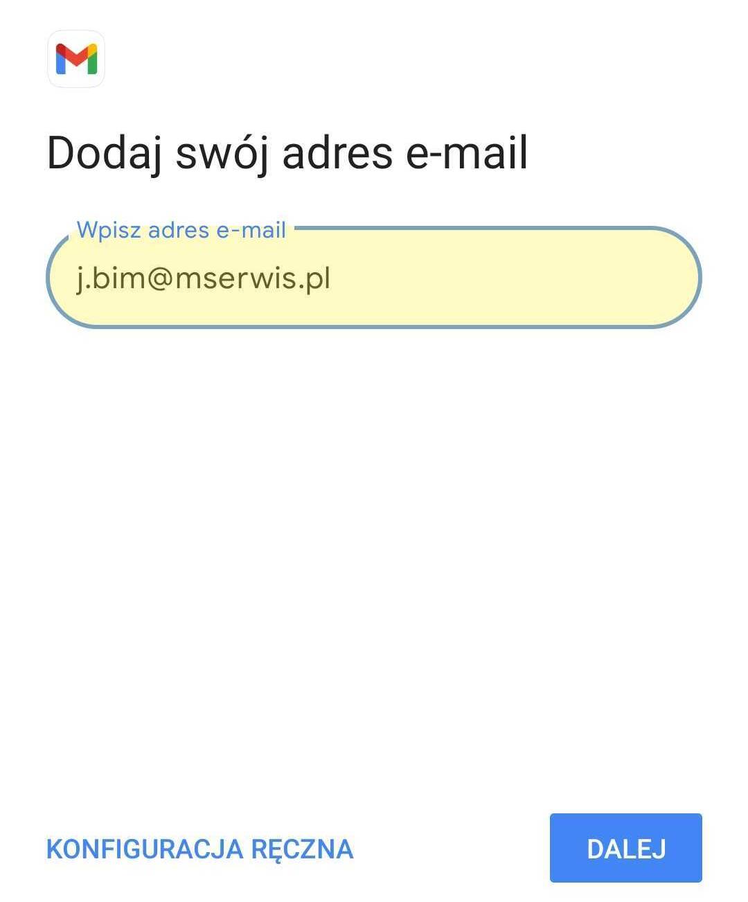 Gmail dodaj swój adres e-mail