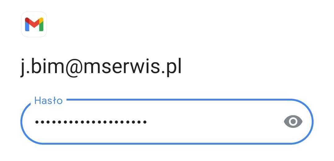 Gmail wpisz hasło