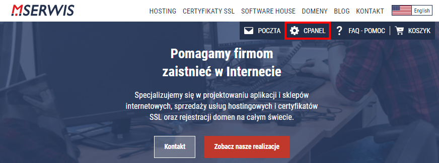 logowanie do konta cpanel