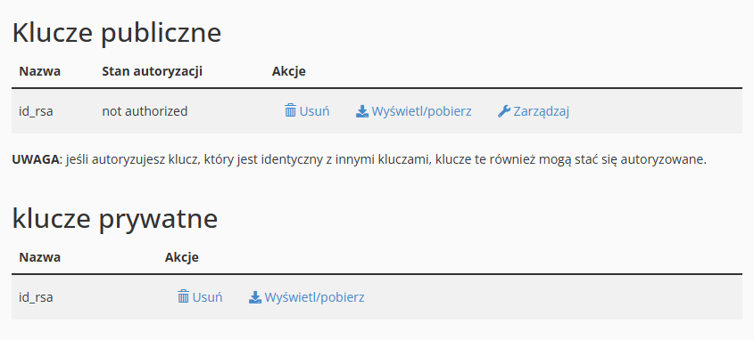 Klucze publiczne i klucze prywatne