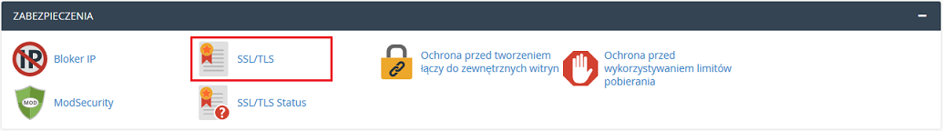 cPanel instalacja certyfikatu SSL