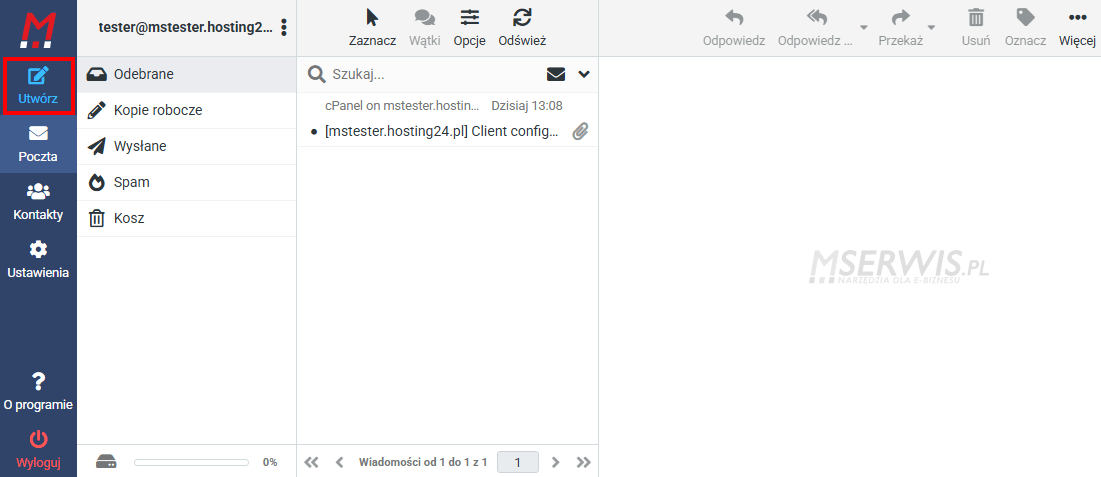 Wiadomość - jak napisać nowy e-mail