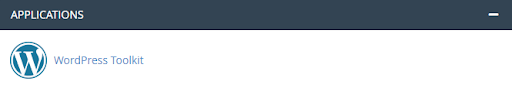 Wybór WordPress Toolkit w Cpanelu