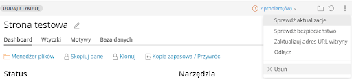 WordPress Management usuwanie WordPressa
