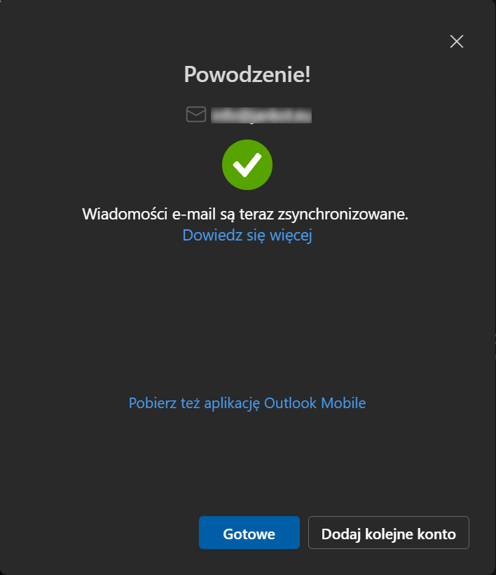 Nowy Outlook dla Windows - poprawnie dodane konto IMAP